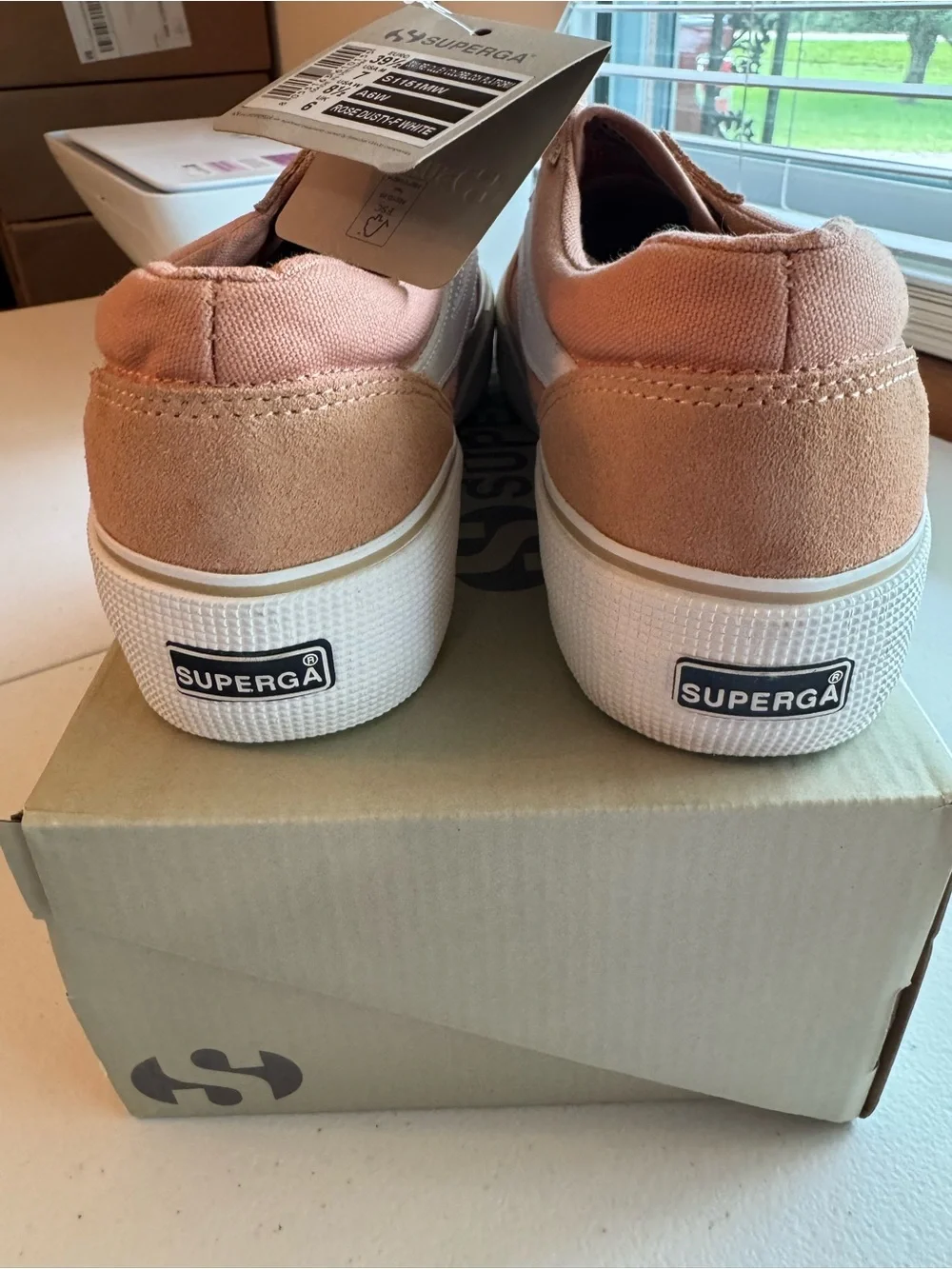 Superga 3041 Revolley Colorblock Platform Dusty Rose/White. Size 8.5 Women’s.